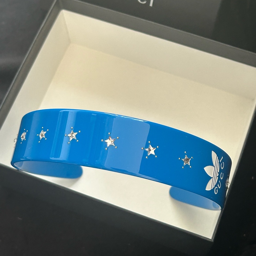 Gucci adidas headband NWT blue